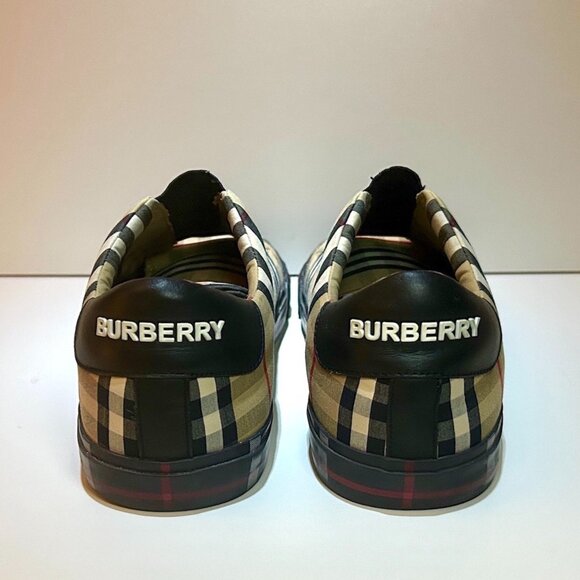 Final Markdown! Closing End Like New BURBERRY Classic Checked Sneakers Size 41 - Picture 5 of 7